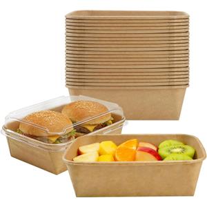 30 Pack 45 oz Large Charcuterie Boxes with Clear Lids, 7.7 x 5.9 x 3 Inch Bakery Take Out Containers, Disposable Charcuterie Boxes To Go Treat Boxes for Desserts, Cookies, Cupcakes, Pastries