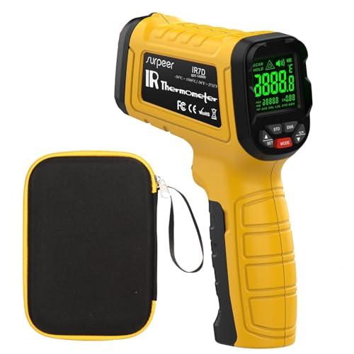 Infrared Thermometer High Temperature Gun -58~2732, 50:1 Distance Ratio, Digital Laser IR Temp Gun for Cooking, Pizza Oven, Engine, Kilns, Forges, Industry, and Home Repair. (-58F to 2552F)
