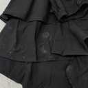 Relipop Women's Floral Rompers Jumpsuits V Neck Short Baggy Sleeve Waist Tie Double Layer Ruffle Hem Romper 2025 Trendy XL