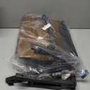 Tv Tray Table Set of 2, 8-Level Adjustable Height Couch Side Table90 Tilt Angle Adjustments C-Shaped End Table, with Phone & Tablet Slot Sofa Computer Desk for Couch, Sofa, Bed, Chair, Living Room (Brown)