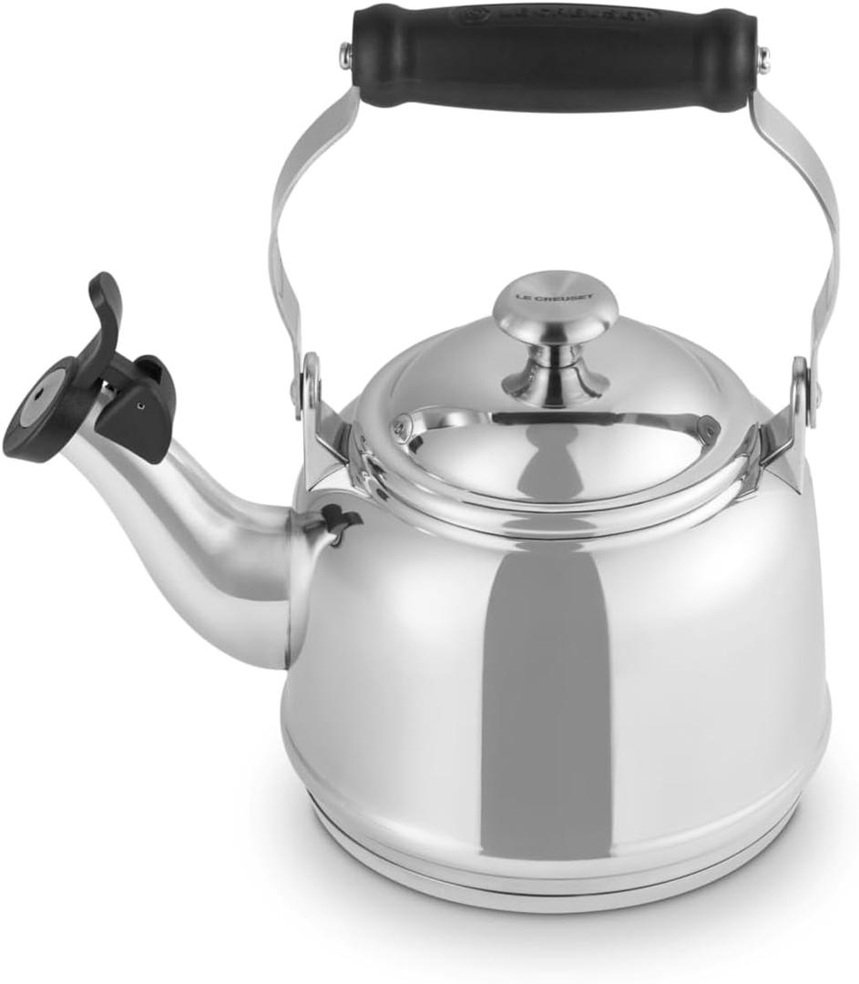 Le Creuset Demi Tea Kettle with Metal Finishes, 1.25 qt., Stainless Steel