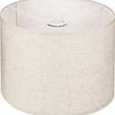 Large Drum Beige Lamp Shades, Replacement Linen Lamp Shade, Natural Linen Hand Crafted Shade for Table Floor Chandelier Lamps, Easy Assembly Required(13 x 13X 9.8")