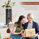 HN HAIINAA Memorial Wind Chimes for Outside, Sympathy Wind Chimes with Sympathy Flowers, Memorial Wind Chime for Loss of Loved One Mother Father, Outdoor Remembrance Gift for Funeral