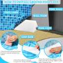 Pangda 20 Pcs 46" Ground Pool Cove for 24 ft Round Above Ground Pools, Peel and Stick Foam Strips Adhesive Backing Cove Molding for Protecting Pool Liners