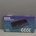 Ergonomic Wireless Keyboard with Cushioned Wrist Rest, Wave Keys, Phone Holder, Comfortable Natural Typing, 2.4GHz Full Size Cordless USB Computer Keyboard for Windows, Mac OS, Laptop, PC (Black)