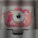 Kids Camera Toys for Ages 3 4 5 6 7 8 9 Girls, 48MP Dual Lens Toddler Digital Camera Christmas Birthday Gift, Kids Selfie Camera with 32G SD Card, Silicone Cover (Pink)