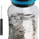 QPEY Large Piggy Banks for Adults, Digital Counting Money Jar, 1.8L Capacity Coin Counter Machine with LCD Counter, Change Jars for Saving for Boys, Designed for All US Coins (Blue)