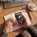 EVEO AirTag Wallet Men - Bifold Wallets for Men, Air Tag Wallet With AirTag Holder, Smart Wallet for Mens Minimalist Wallet | Money Clip,10 Cards, RFID Blocking, AirTag Not Included* (Midnight Black)