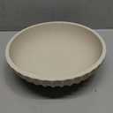 Large Decorative Bowl - Fruit Bowl for Kitchen Counter - Modern Decorative Bowl for Home Decor,Key Bowl for Entryway Table - Artificial Stone Beige