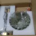 Rnzziw Vintage Battery Operated Wireless Wall Sconces, Rechargeable Battery Powered RGB Gold Wall Lights,Wall Lighting Indoor Lampshade with Remote (Pineapple Green)