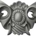 Ekena Millwork 21 3/8"W x 4 5/8"H x 1 3/8"P Grape Center Onlay White