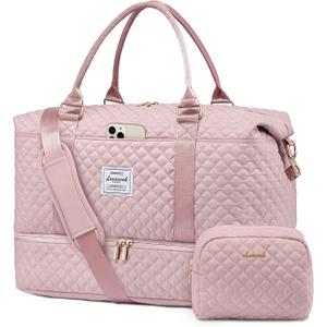 LOVEVOOK Travel Duffle Bag,Weekender Bags for Women with Shoe CompartmentCarry on Overnight Bag with Toiletry Bag,Gym Duffel Bag with Wet Pocket, Hospital Bags for Labor and Delivery