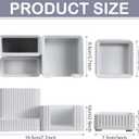 Honeydak Aesthetic Concrete Desktop Organizer Set of 2, 3 Compartments Office Supply Organizer with Sticky Notes Holder Metal Clip Holder, Desk Decor for Women or Men to Enhance Office Decor