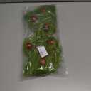 17 Inch Christmas Tree Picks, 6 PCS Lime Green Furry Curly Stems with Red Glitter Balls, Flexible Christmas Tree Topper Decorations for Holiday Arrangements, Wreaths & Table Christmas Decor