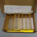 Acrylic Sign Holder 5X7 Gold Frames Double-Sided Gold Picture Frames for Flyer Holder Menu Holder Wedding Table Number Holder Christmas Photo Frame with Removable Sticky Dots -6 Pack