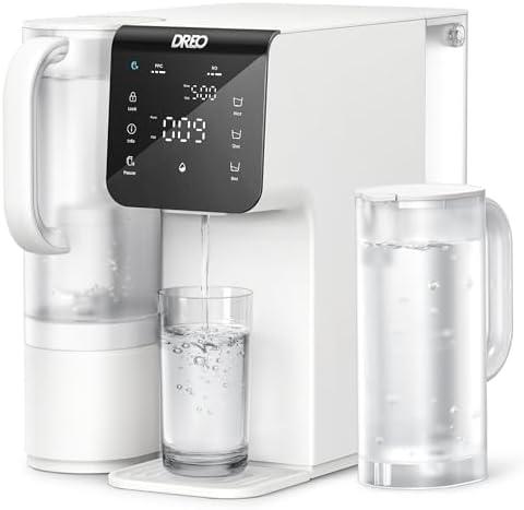 Dreo Reverse Osmosis Water Filter Countertop, 7-Stage RO Water Filtration System, 3:1 Pure to Drain, Portable Water Pitchers for Home Kitchen, No Installation, Reduce TDS, BPA Free