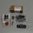 90/180 Degree Barn Door Lock, Small Flip Gate Latches Hardware, Security Sliding Door Latch Lock fo Cabinets, Barn, Bathroom, Garden (Black-1Pc)