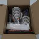 Paper Plates & Napkins, 25 Guest Disposable Party Supplies, Tableware Decorations Favors, Including 25pcs 9" & 25pcs 7" Plates & 25pcs Napkins for Halloween, Birthday, Parties, and Everyday Use (Red)
