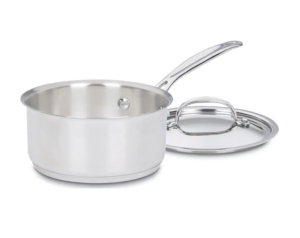 Cuisinart 1 Quart Saucepan w/Cover, Chef's Classic Stainless Steel Cookware Collection, 719-14