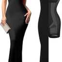 Popilush Maxi Dress Bodycon Dresses for Women Cocktail Spaghetti Strap Shapewear Dress Party Date Night Summer Long S