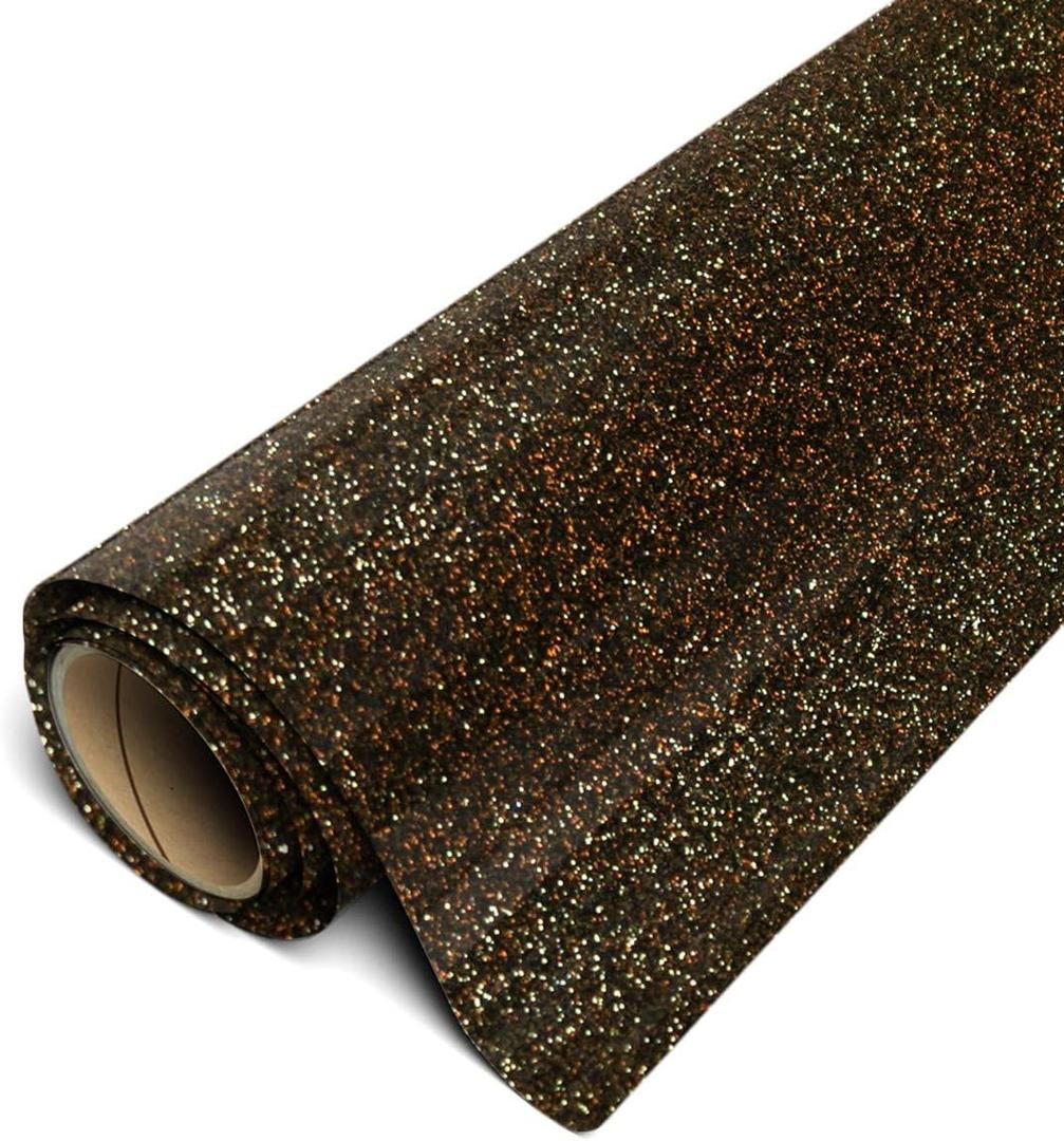 Siser Glitter HTV 11.8"x5yd Roll - Iron on Heat Transfer Vinyl (Black Gold) Siser Glitter HTV 11.8"x5yd Roll - Iron on Heat Transfer Vinyl (Black Gold)