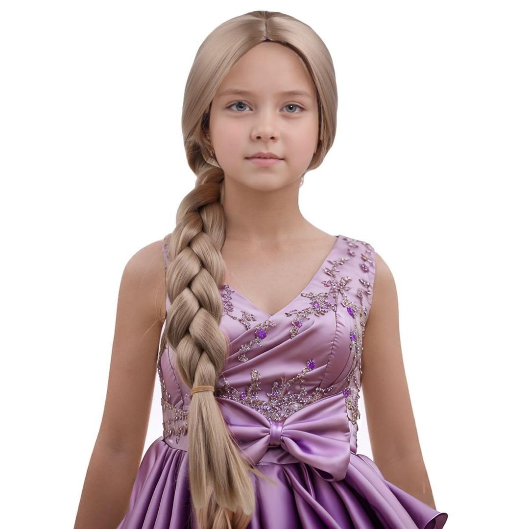 MAGQOO Blonde Braid Wig Long Blonde Braid Wig Princess Cosplay Halloween Costume Hair