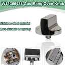 Upgraded Stainless Steel W11366438 Stove Knobs, Compatible with Whirlpool Range WCG55US0HS00 WCG55US0HS05 WCG55US6HS05 WCG77US0HS00 WCG77US0HS05, Replacements for W10850010 W11084623 Stove Knob, 5PCS
