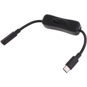 USB-C Extension Cable with Inline On/Off Switch - 6ft Power Control for Monitors, Printers and Gaming | Gold-Plated Connectors and 4K Video Support (Black)
