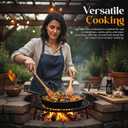 Utopia Kitchen Cast iron Skillets 3 Piece Set, Chefs Pan, Pre Seasoned Cast iron Skillets, 6, 8 & 10 Inches, Easy Use in the Oven, Stove, Grill, or Campfire, Black