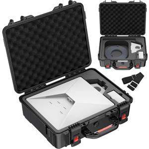 Starlink Mini Case- IP67 Waterproof Starlink Mini Hard Case with Portable Strap- Precision Cut Foam for Starlink Satellite Dish and Accessories- Storage Bag for Travel Outdoor Camping Hiking (Black)