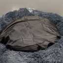 Small Calming Dogs Bed for Small Dogs Anti-Anxiety Machine Washable Fluffy Luxury Anti-Slip Waterproof Mute Base Warming Cozy Soft Pet Puppy Round Bed (19 inches, Dark grey)