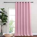 NICETOWN Blackout Room Divider Curtains for Sliding Glass Doors 102 Inches Long 1 Panel, Extra Wide Curtains for Doorway Patio Bedroom Living Room (Rouge Pink, 80Wx102L, 1 Panel)
