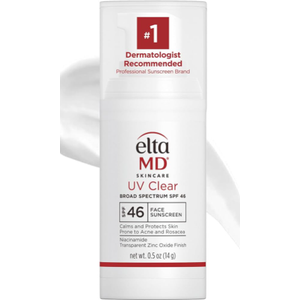 EltaMD UV Clear Face Sunscreen SPF 46, Oil Free Sunscreen with Zinc Oxide, Dermatologist Recommended, 0.5 oz