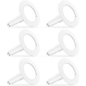 Amico 5/6 inch 5CCT LED Recessed Lighting 6 Pack, 12W=100W, 950LM Adjustable Can Lights, 2700K/3000K/4000K/5000K/6000K Selectable, Dimmable, IC & Damp Rated, Retrofit Installation - ETL & FCC