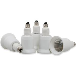 ELECTOP E11 to E26 E27 Socket Adapter Converter,Mini Candelabra E11 Base Convert to Medium E26/E27 Standard Screw Base(5 Pack)