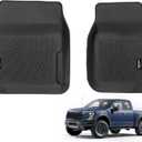 Tongama-Floor Mats for 1980-1996 Ford Bronco/F-150, 1980-1997 F-250/F350, All Weather TPE Floor Liners Protectors Interior Waterproof Accessories