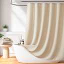 Madison Park Shower Curtain Waffle Weave, Vibrant Dyed, Waffle Shower Curtain 3M Scotchgard Moisture Management, Farmhouse Shower Curtains for Bathroom, Standard: 72x72 Beige