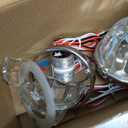 Partsam 2Pcs Glass Watermelon Lights [Patented] Clear Lens Red LED Side Marker Turn Signal Lights with Bezel Replacement for Kenworth Peterbilt Freightliner Truck