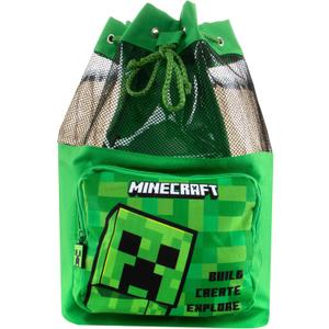 Minecraft Swimming Bag | Creeper Boys Swim Bag | Childrens Swimming Bag | One Size Green