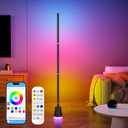LED Corner Floor Lamp with App Control, Smart RGB Color Changing, Music Sync, Remote Control, 16 Million Colors,Modern Floor Lamp for Bedroom, Living Room