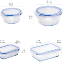 Box with Amazon Basics Leak-Proof Glass Locking Lids Food Storage Containers 4 Pcs