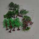 Janinka 24 Pcs Mini Toy Jungle Trees Plastic Model Coconut Trees Figurines with Base Cake Decoration Rainforest Diorama Supplies Scenery Architecture for Craft, Building, Scenery Landscape, 4 Styles