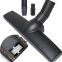For Carpet & Hard Floors Vacuum Brush Attachment with Horse Hair Bristles and Wheels Using On Any Surface without Scratches - Hardwood Floor Attachments plus Vacuum Hose Adapter