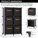 Cube Storage Organizer with Storage Bins, 6-Cube Shelves Units with 6 Organizer Bins, DIY Plastic Storage Shelves with Mallet, Closet Clothes Storage Shelves for Home, Bedroom, Living Room