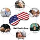 2 x Silk American Flag Sleep Masks,Soft American Eye Masks with Adjustable Strap,Comfortable Funny Sleeping Masks for Men,Women