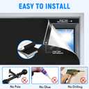 Blackout Shades for Bedroom Windows, Portable Blackout Blinds No Drilling or Tools, UV Protection, Temporary Roller Window Shades Cover for Living Room Office or Rv Travel (23" W72" H, Black)