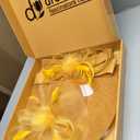 dressfan Wide Brim Fascinator Derby Hats for Women,20s Linen Detachable Flowers Big Fascinator Hat with Headband for Derby Church Wedding Tea Party,X38-Yellow