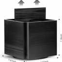 Extra Large Rotating Utensil Holder for Kitchen Counter, Large Wooden Utensil Holder with 4 Compartments, Black