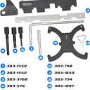 Engine Camshaft Belt Timing Locking Tool Kit Compatible with Ford Fusion Escape Focus Fiesta Mazda 1.25 1.4 1.6 1.7 1.8 2.0 2.3L 2.5L Ecoboost 1.5L 1.6L, 2.0 TDCi 303-1097 303-748 303-1550 303-1552