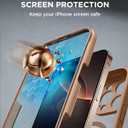 Miracase Magnetic for iPhone 16 Pro Max Case 6.9'' [Compatible with MagSafe] Full-Body Phone case with Built-in Glass Screen Protector& Camera Protector,Drop Proof 16 Pro Max Cover,Desert Brown